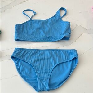 Blue Abercrombie Kids Ribbed Bikini Set